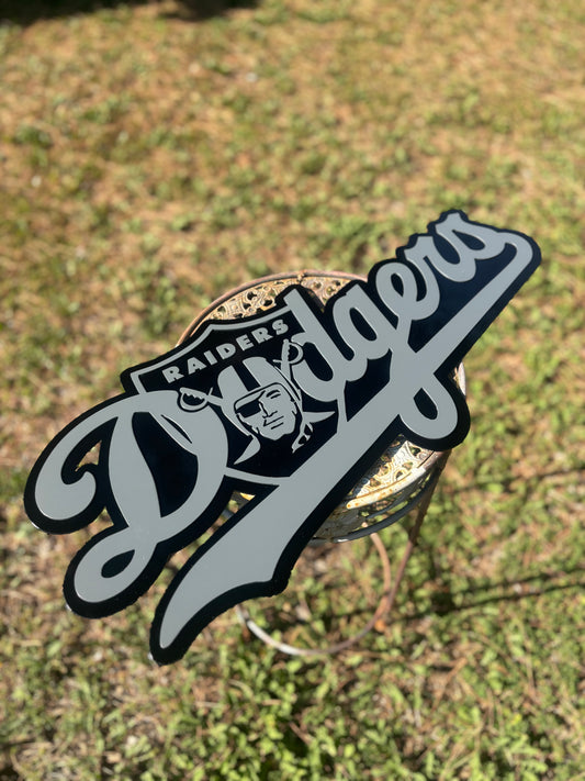 Dodgers x Raiders Sign