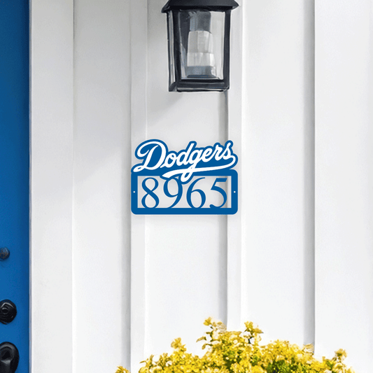 Dodgers Layered Address Plaque