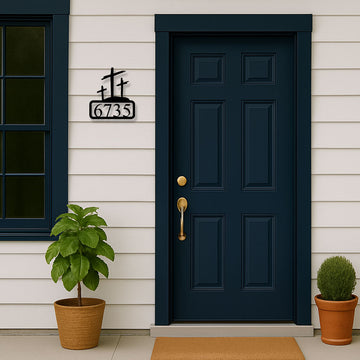 3 Cross Address Plaque