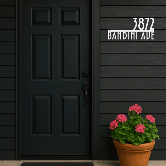 Modern Gothic Address Plaque