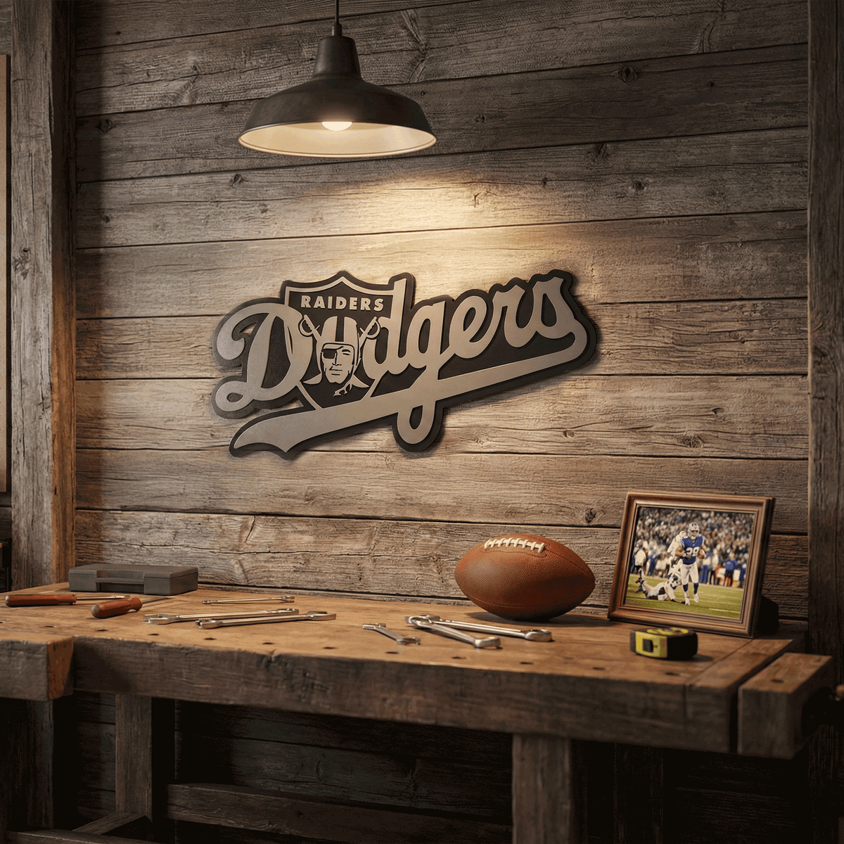 Dodgers X Raiders Custom Sign