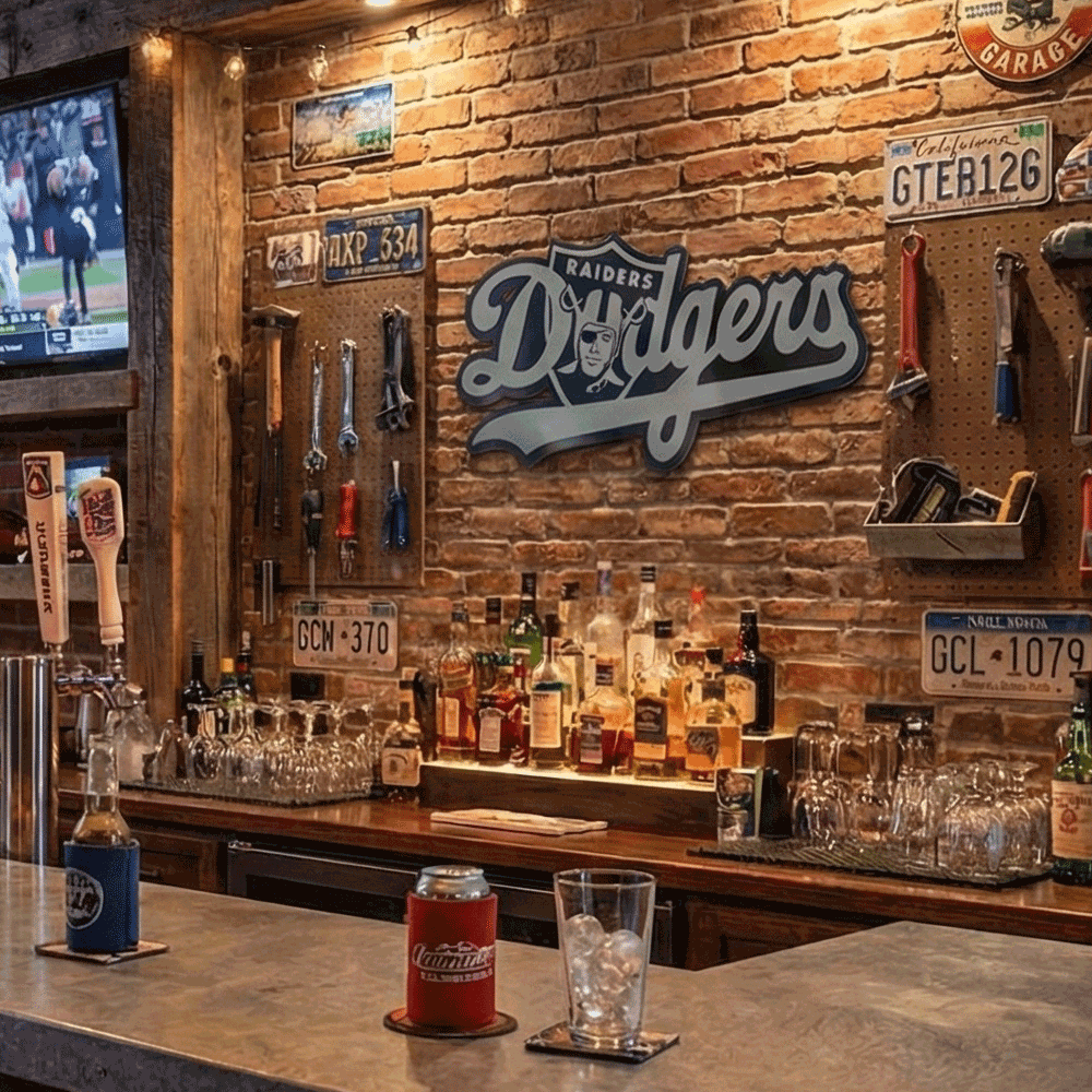 Dodgers X Raiders Custom Sign