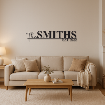 Baseline Family Name Sign