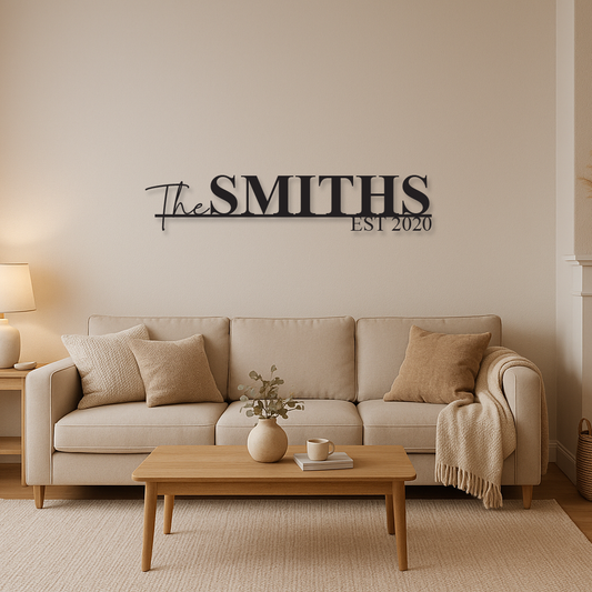 Baseline Family Name Sign
