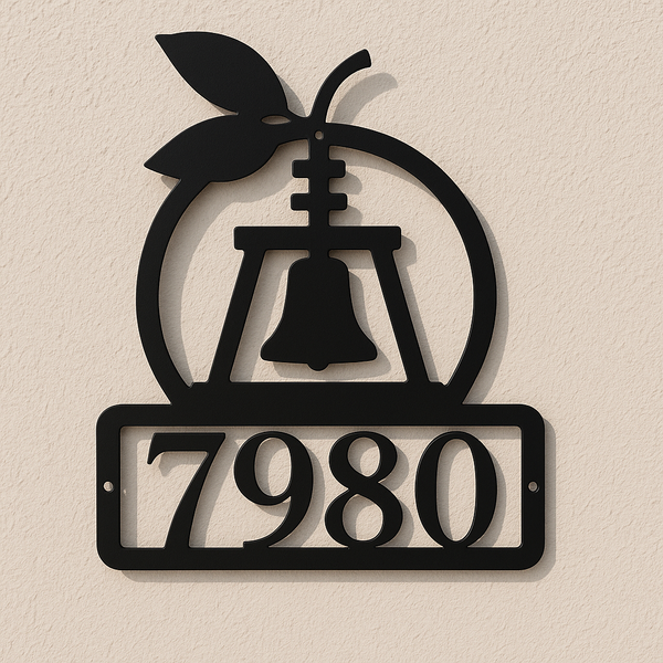 Orange Bell Address Plaque