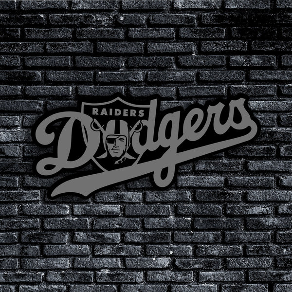 Dodgers X Raiders Custom Sign