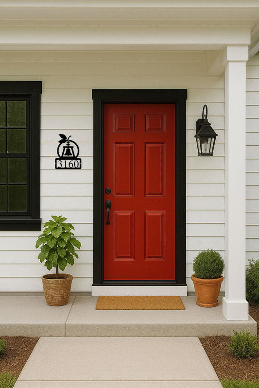 Orange Bell Address Plaque