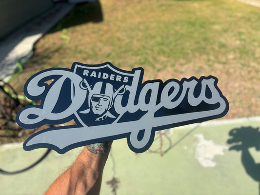 Dodgers X Raiders Custom Sign