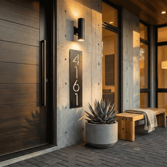 Modernity Vertical Address Sign